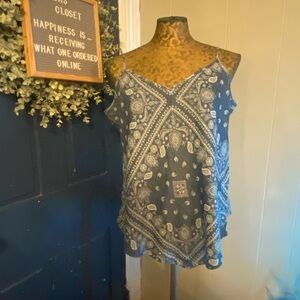 Denim and White INC Bandana Print Tank